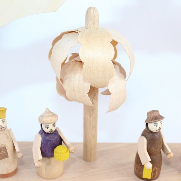 Wooden Straco Christmas Nativity Scene Arched 5-Candle Holder Made in Germany - Picture 7 of 12